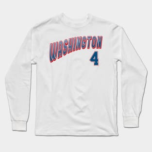 Retro Washington Number 4 Long Sleeve T-Shirt